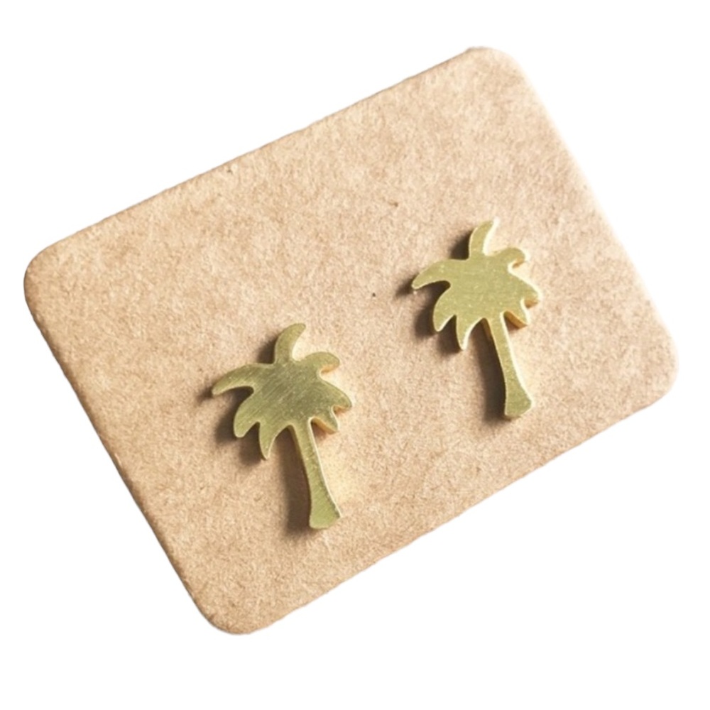Gold Palm Tree Earrings